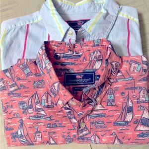 Vineyard Vines Whale of a short sleeve button down. Great condition, XL, XXL